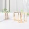 4 Gold Square Geometric Cube Metal Napkin Rings Wedding Party Events Decorations